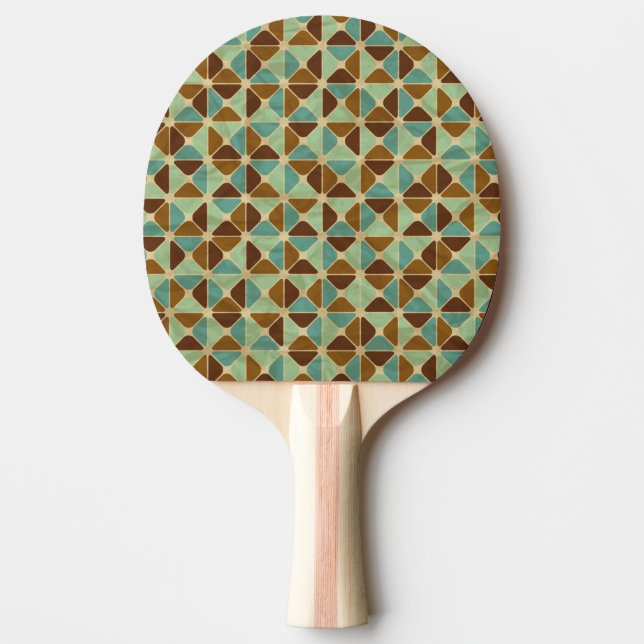 Retro geometriskt mönster pingisracket (Framsidan)