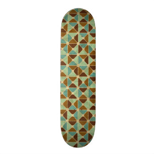 Retro geometriskt mönster skateboard bräda 20 cm