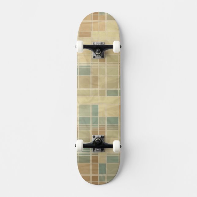 Retro geometriskt mönster skateboard bräda 21,5 cm (Framsida)