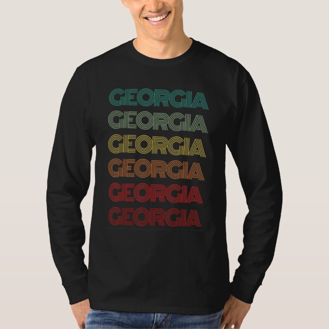 Retro Georgia Home Roots Atlanta Family Vacation 8 T Shirt (Framsida)