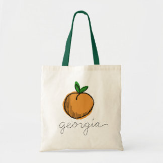 Retro Georgia Peach Tote Bag Tygkasse