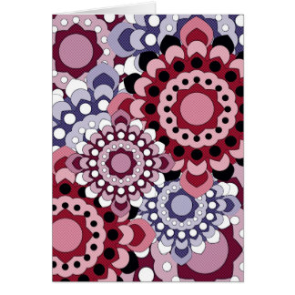 Retro Georgie-Rosa Hälsningskort