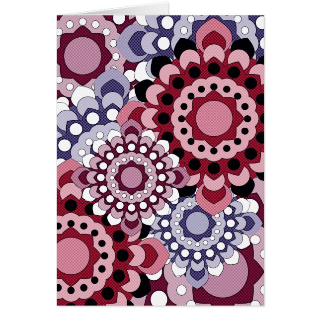 Retro Georgie-Rosa Hälsningskort (Framsidan)