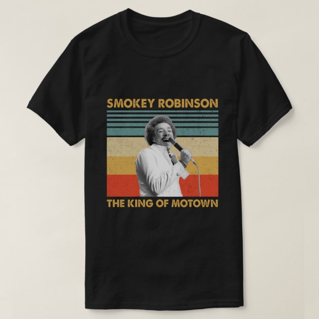 Retro ger Smokey Robinson Kung i Motown T Shirt (Design framsida)