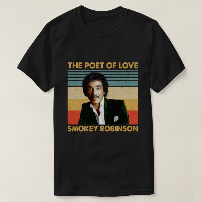Retro ger Smokey Robinson - Poeten Kärlek T Shirt (Design framsida)