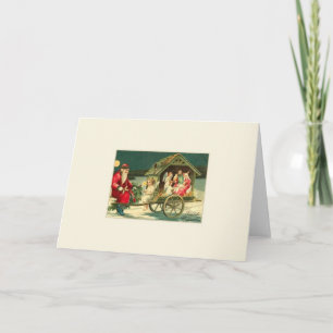 Retro German Fröhliche Weihnachten julkort Helgkort