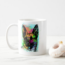 Retro German shepard Kaffemugg