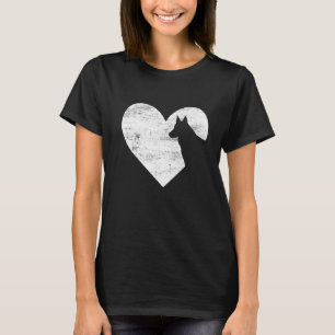 Retro German Shepherd Hund Heart Valentine Day Do T Shirt