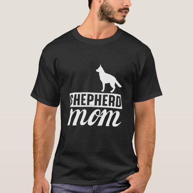 Retro German Shepherd Mamma Hund Mor Pet Shepard M T Shirt (Framsida)