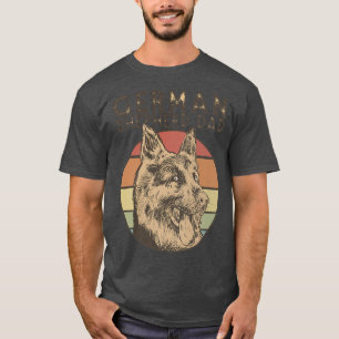 Retro German Shepherd Pappa Gift Hundägare Pet She T Shirt