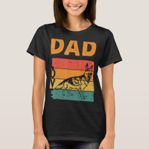 Retro German Shepherd Pappa Gsd Pappa Hundägare Fa T Shirt