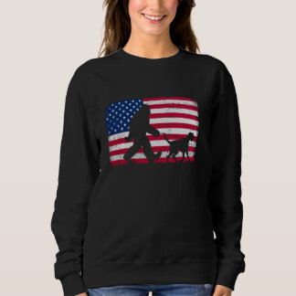 Retro German Wirehsted Pointer 4:e juli USA Ame T Shirt