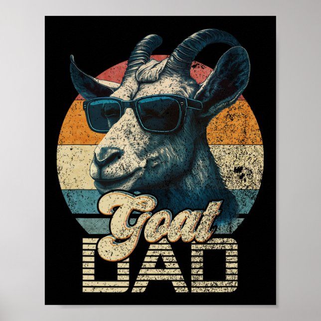 Retro getabbe pappa Bästa getabbe pappa rolig fade Poster (Framsidan)