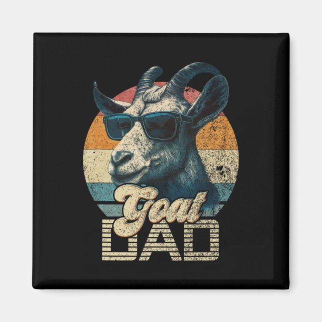 Retro geting pappa Bästa geting pappan rolig fader Magnet (Framsidan)