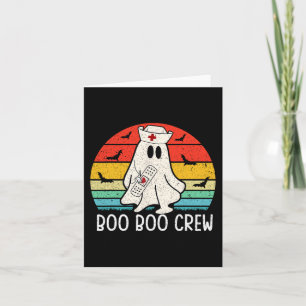 Retro Ghost Boo Boo Crew Kvinnliga Sjuksköterskor Kort
