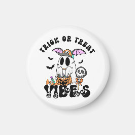 Retro Ghost Candy Halloween Bus eller godis vibes Magnet