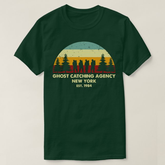 Retro Ghost Catching Agency T Shirt (Design framsida)