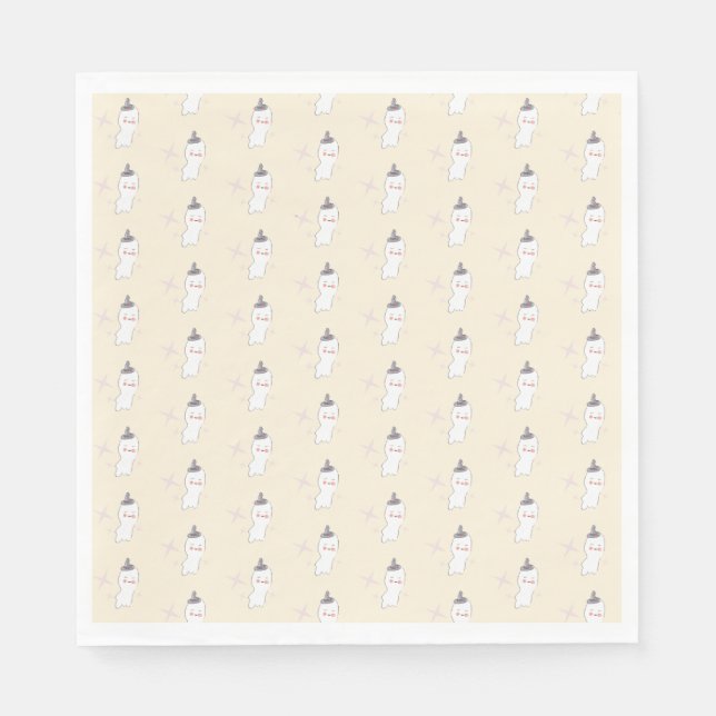 Retro Ghost Doodle Halloween Mönster Pappersservett (Framsidan)