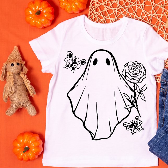 Retro Ghost Halloween T Shirt (Skapare uppladdad)