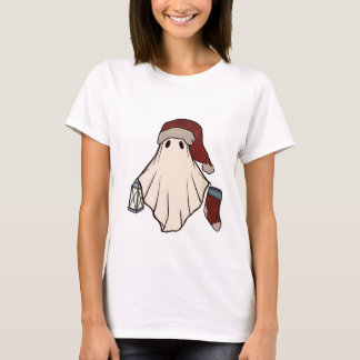 Retro Ghost juljul Helgdag Julafton Santa Hat T Shirt