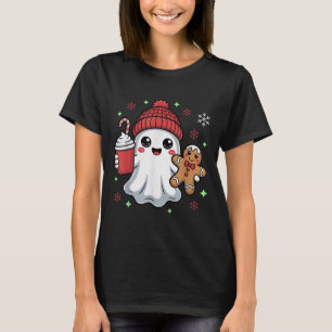 Retro Ghost Mössa Jul Högtid Xmas Kaffe G T Shirt