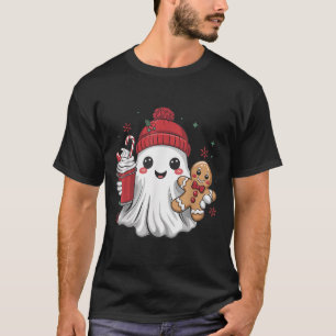 Retro Ghost Mössa Jul Högtid Xmas Kaffe G T Shirt