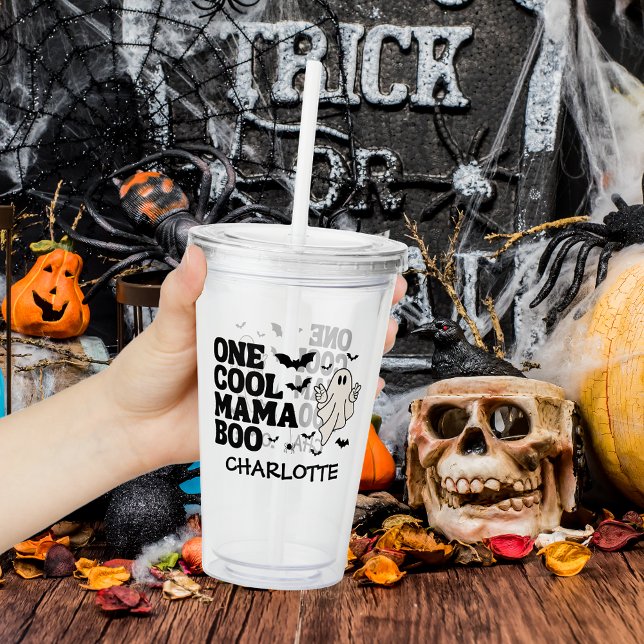 Retro Ghost One Halloween Boy 1st Birthday Take Away Mugg (Skapare uppladdad)