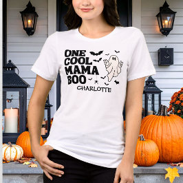 Retro Ghost One Halloween Mamma 1-årsdag T Shirt