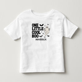 Retro Ghost One Halloween Pojke 1-årsdag T Shirt