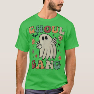 Retro Ghoul Gang Groovy Hej Boo Pumpkin Boo Crew H T Shirt