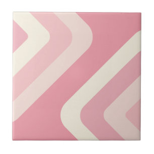 Retro Giant Diamonds Rosa Vanilla Kakelplatta