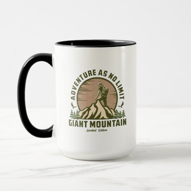 Retro Giant Mountain Hike Sunset Mugg (Vänster)