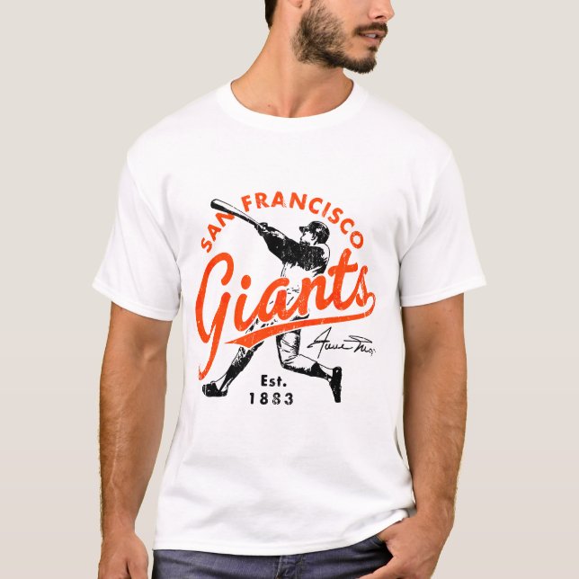 Retro Giants Willie Mays T Shirt (Framsida)