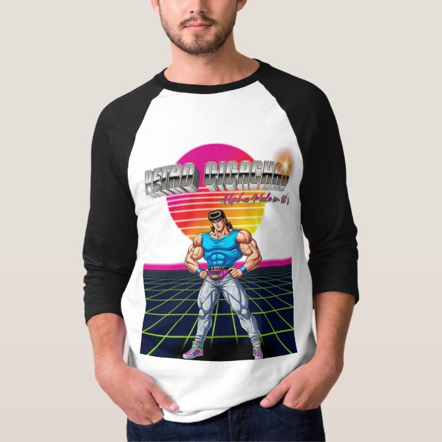 Retro Gigachad  T Shirt (Framsida)