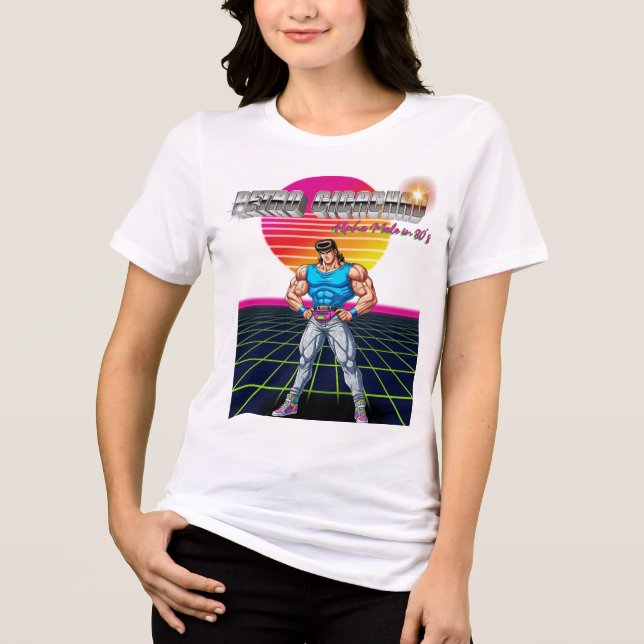 Retro Gigachad  T Shirt (Framsida)
