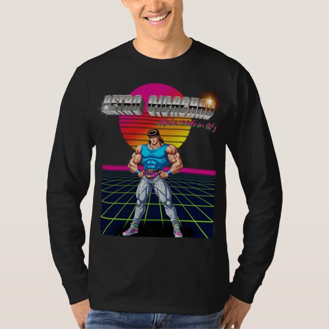 Retro Gigachad  T Shirt (Framsida)