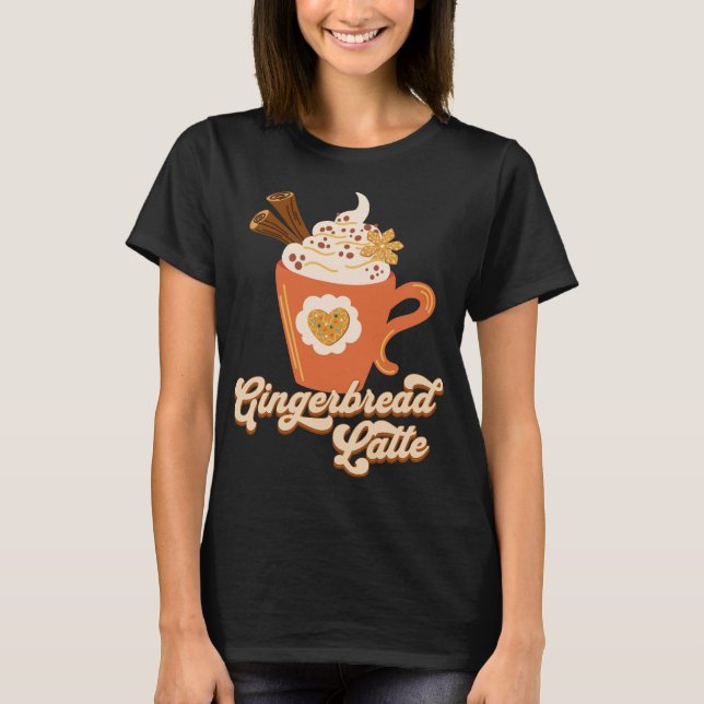 Retro Gingergold Latte Coffee T Shirt (Framsida)