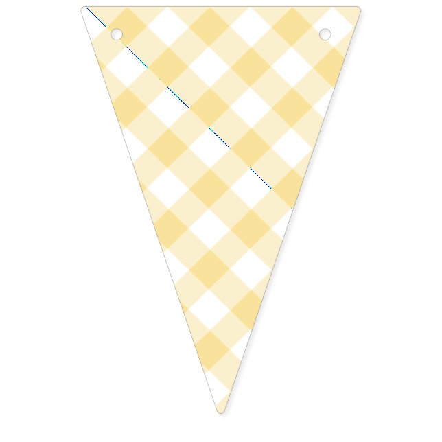 Retro Gingham Kanariegul Vimplar (Andra flaggan)