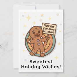 Retro Gingy Christmas Card – Cute Holiday Greeting Julkort