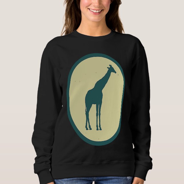 Retro Giraffe Vintage Wild Animal T Shirt (Framsida)