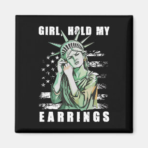 Retro Girl - håll min berättelse mot trumppolitisk Magnet