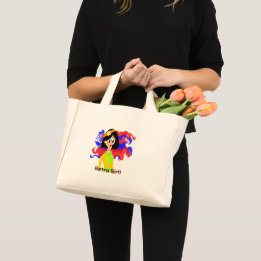 Retro Girl Mini Tote Bag Mini Tygkasse