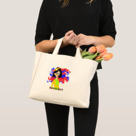 Retro Girl Mini Tote Bag Mini Tygkasse