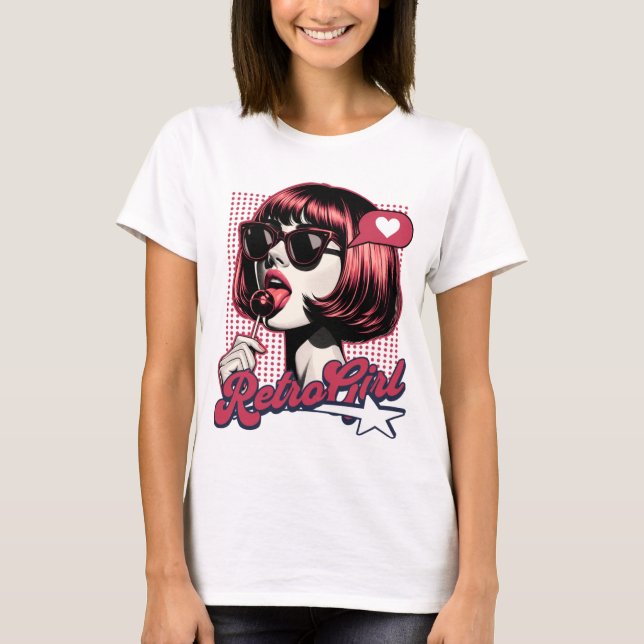 Retro Girl T-Shirt (Framsida)