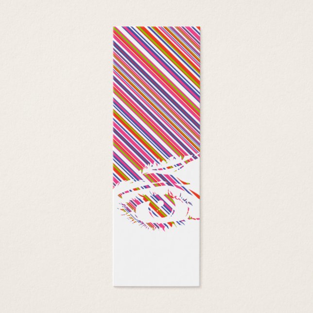 Retro Girls Ansikte i Silhouette Bookmark Litet Visitkort (Framsidan)