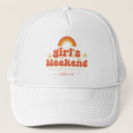 Retro Girls Helg Anpassat namn Bachelorette Party Keps
