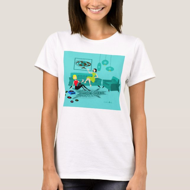 Retro Girls kväll i T-Shirt (Framsida)