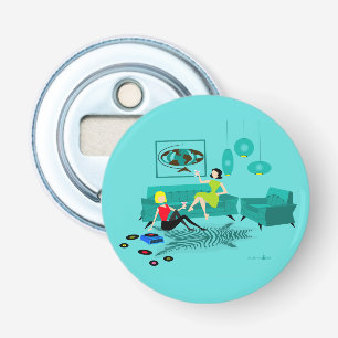 Retro Girls' natt i flasköppnare för knappar