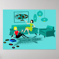 Retro GIrls' Natt i Poster läge