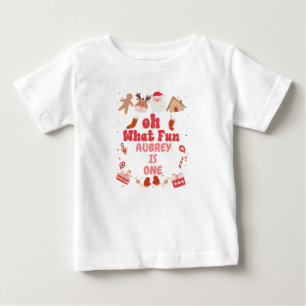 Retro Girls Oh Vilken Roligt 1:a födelsedagen T-Sh T Shirt
